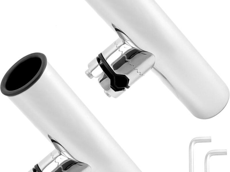 QWORK 2 Piezas soportes para cañas de pescar – Giratorios en 360°