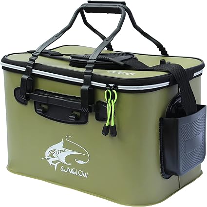 Cubo de pesca, 23L / 30L / 38L Cubo de cebo de pesca plegable y portáti