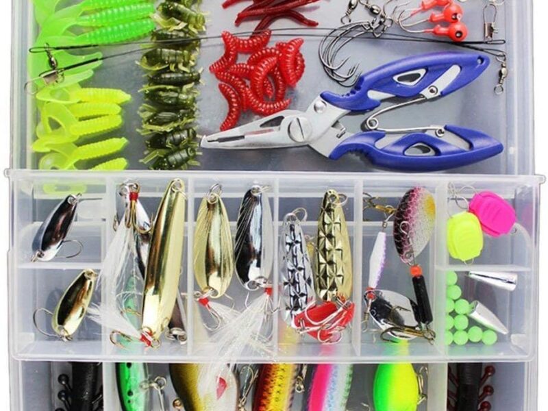 Vicloon Señuelos de pesca, 120 piezas kits de señuelos