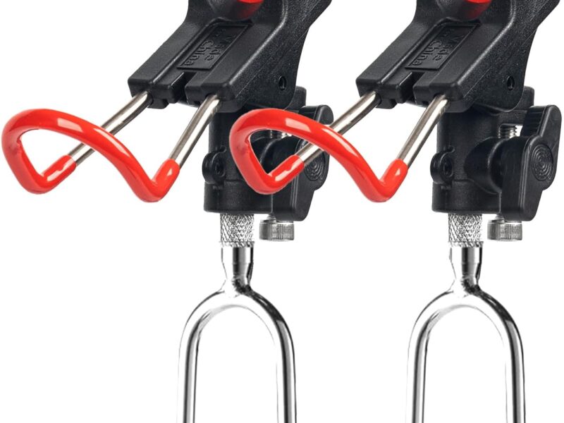 Sgehai 2 soportes para caña de pescar, de acero inoxidable ajustable en 360°